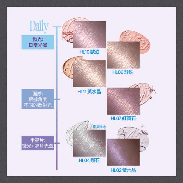 聚光晶石打亮餅-12色